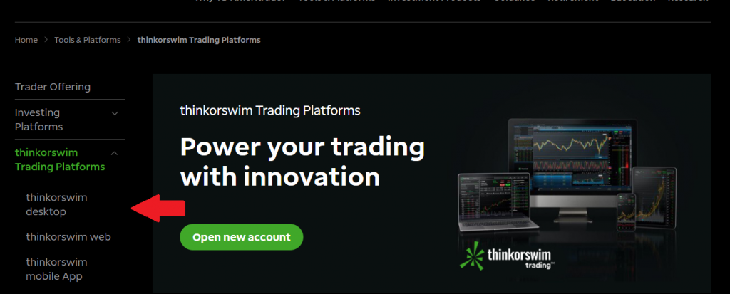 Thinkorswim ofrece plataformas para escritorio, web y móvil 