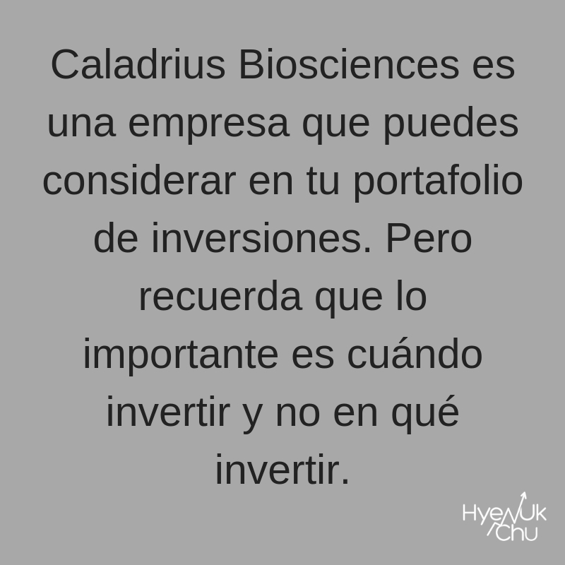 Dato por si piensas invertir en Caladrius Biosciences.
