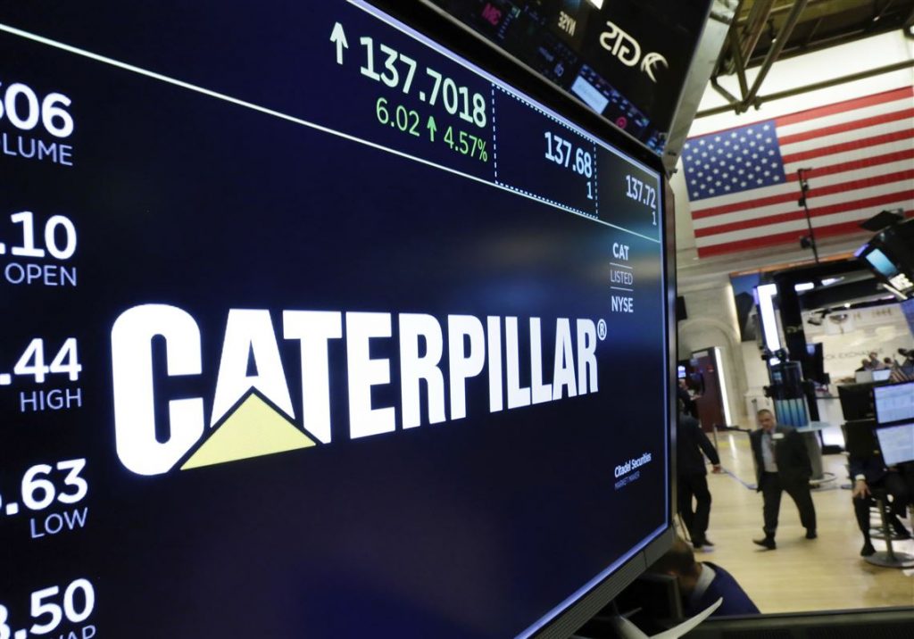 La empresa Caterpillar cotiza en la Bolsa de Nueva York.