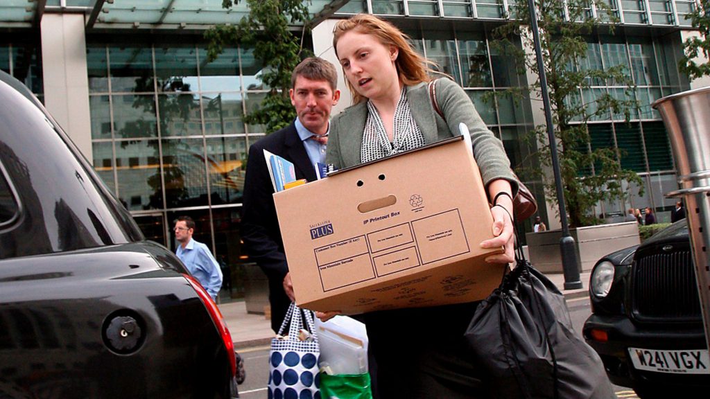 Mucha gente perdió su empleo con el colapso de Lehman Brothers.