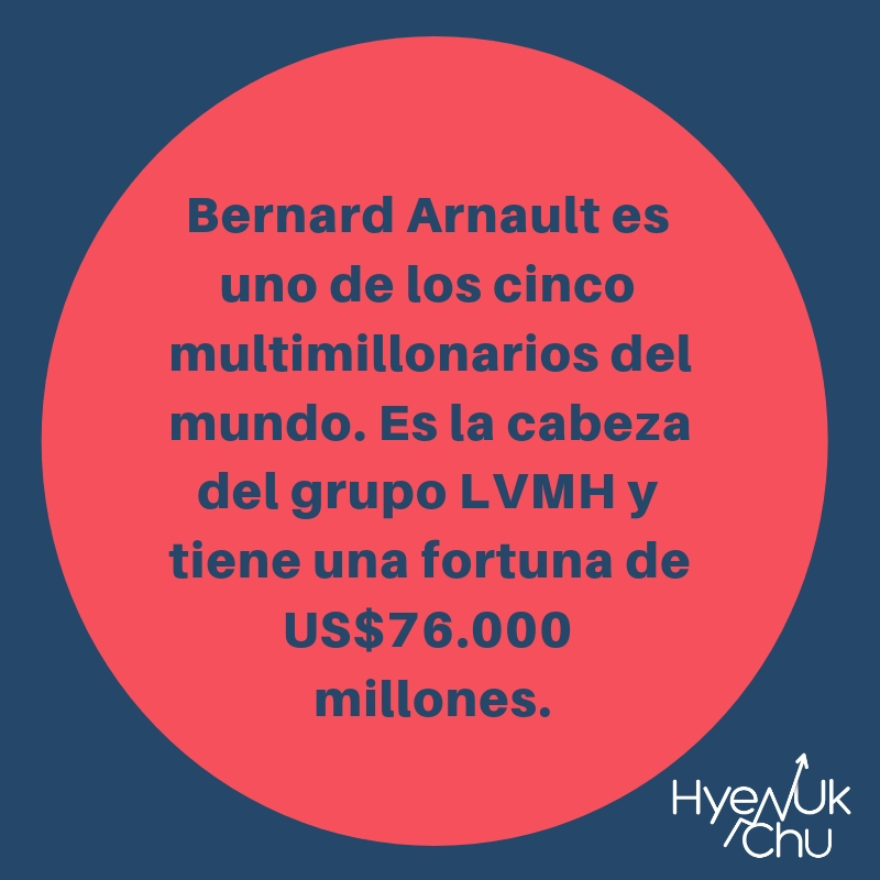 Bernard Arnault es uno de los multimillonarios del mundo - Hyenuk Chu