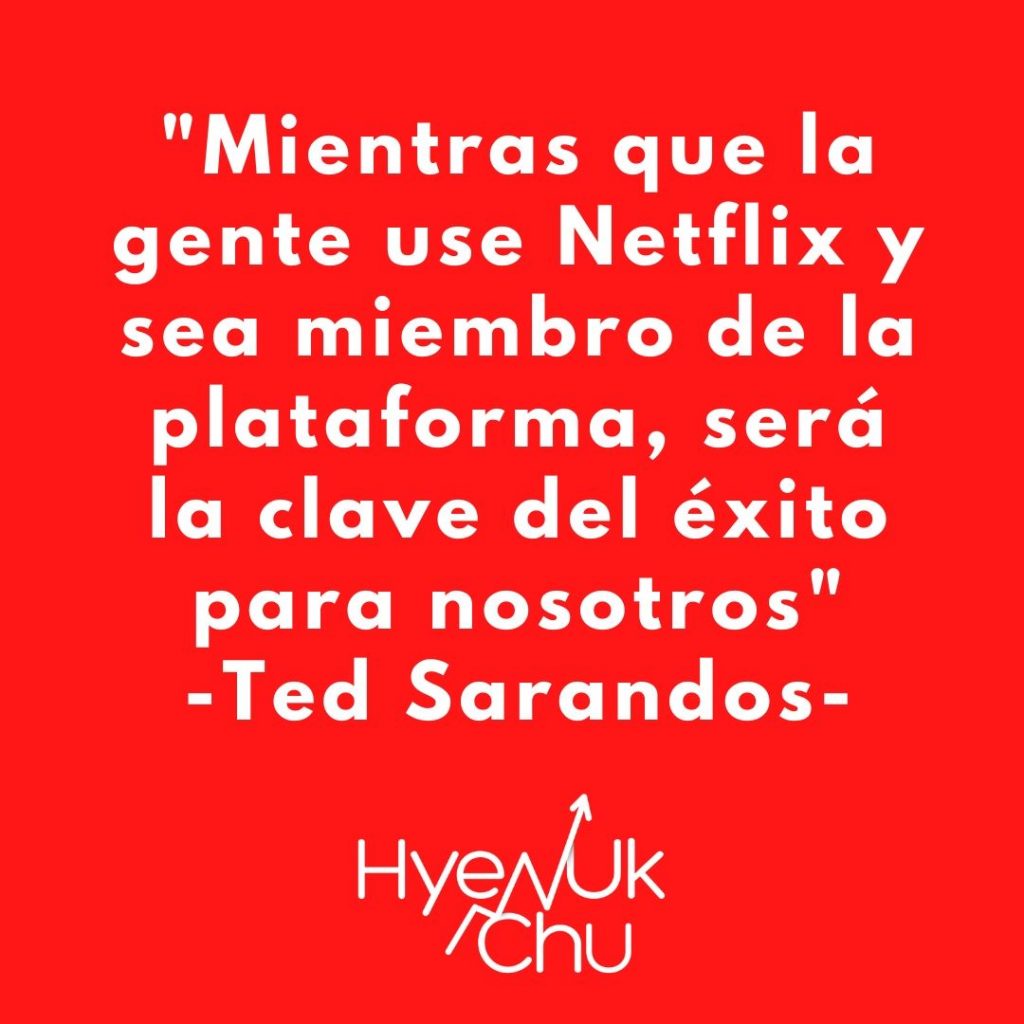 Frase sobre las proyecciones de Netflix - Hyenuk Chu