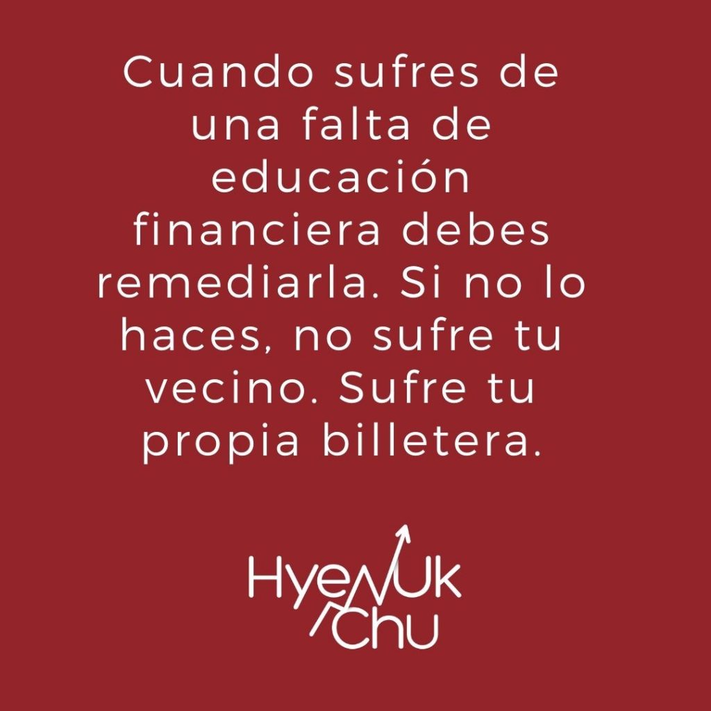 Para recordar, sobre la falta de educación financiera