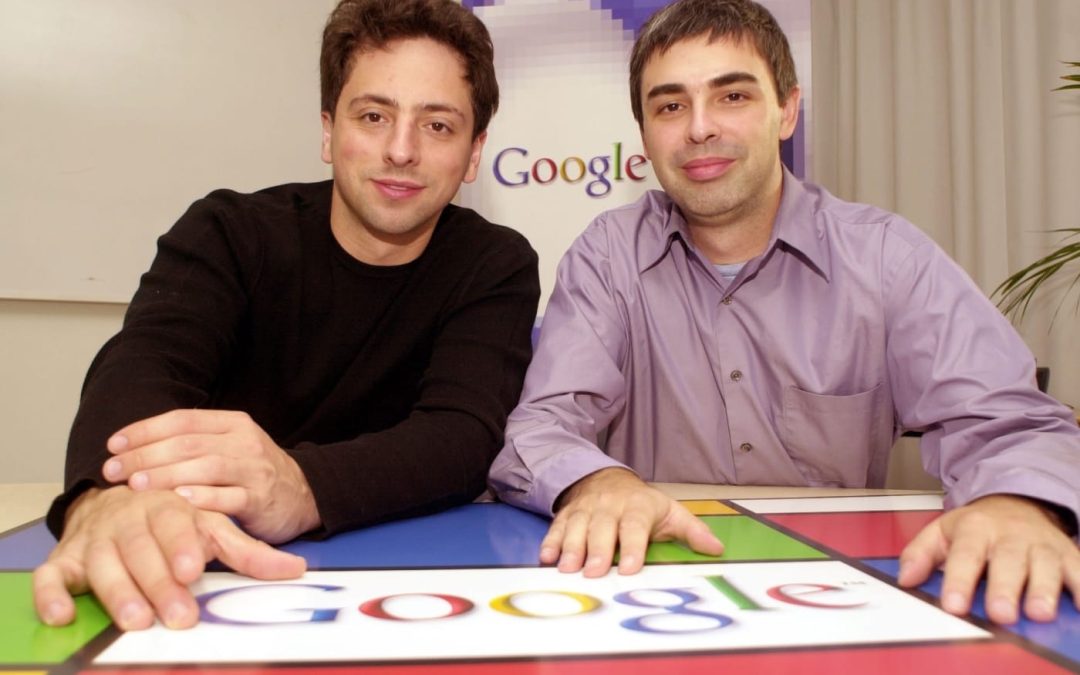 Fundadores de Google en sus inicios